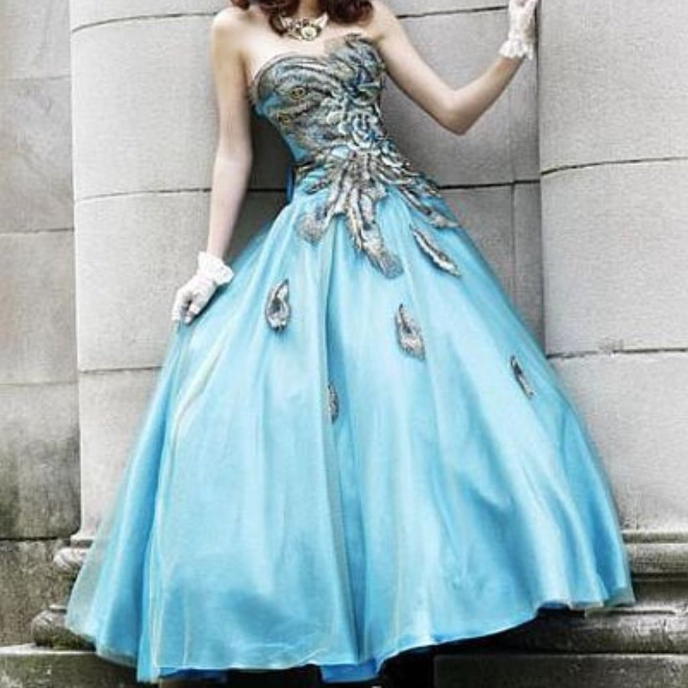 Sherri Hill Prom Peacock Dress